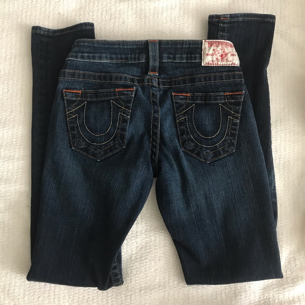 TRUE RELIGION LOW RISE SKINNY JEANS